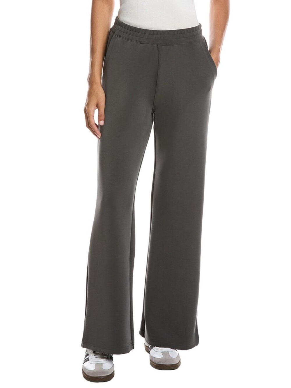 Spiritual Gangster Jensen Wide-Leg Pull-On Pants,Charcoal, Sz Xs, 32 inseam, nwt